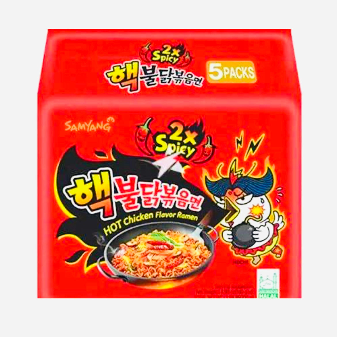 SAMYANG DOUBLE SPICY HOT CHICKEN RAMEN 140GMx5